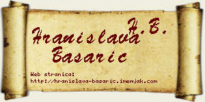 Hranislava Basarić vizit kartica